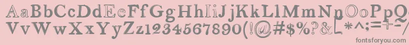 serendipity Font – Gray Fonts on Pink Background