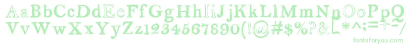 serendipity Font – Green Fonts on White Background