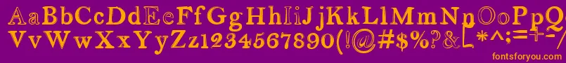 serendipity Font – Orange Fonts on Purple Background