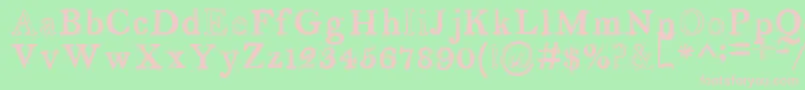 serendipity Font – Pink Fonts on Green Background