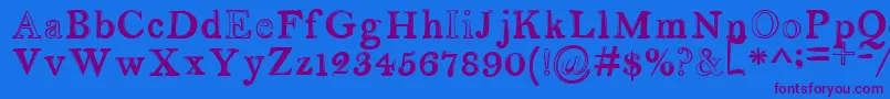 serendipity Font – Purple Fonts on Blue Background