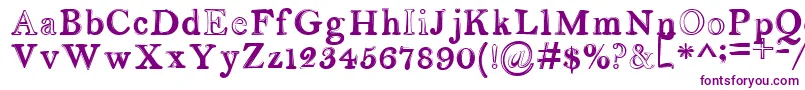 serendipity Font – Purple Fonts on White Background