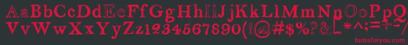 serendipity Font – Red Fonts on Black Background