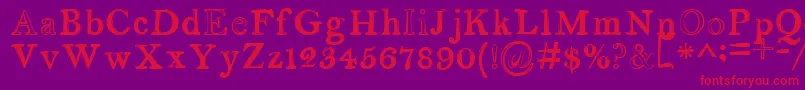 serendipity Font – Red Fonts on Purple Background