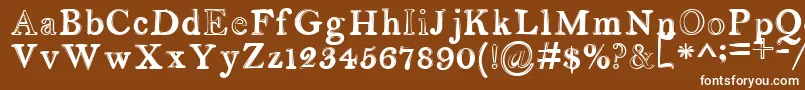 フォントserendipity – 茶色の背景に白い文字