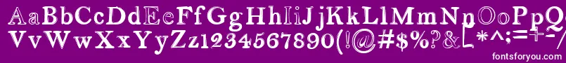 フォントserendipity – 紫の背景に白い文字