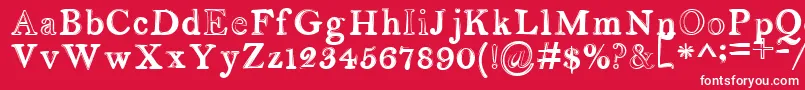 フォントserendipity – 赤い背景に白い文字