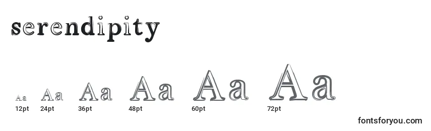 Размеры шрифта Serendipity (140027)