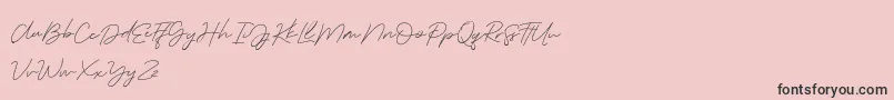 Serenity Demo Font – Black Fonts on Pink Background