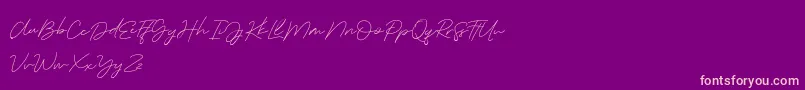 Serenity Demo Font – Pink Fonts on Purple Background
