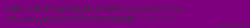 フォントSERERG   – 紫の背景に黒い文字