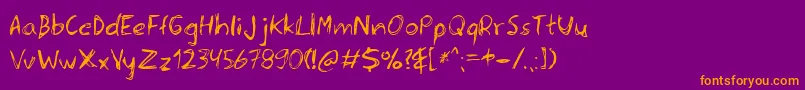 SERERG   Font – Orange Fonts on Purple Background