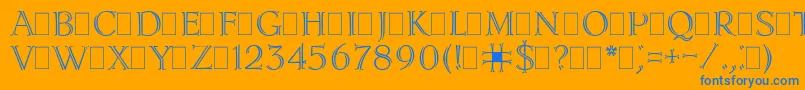 Lidiapla Font – Blue Fonts on Orange Background