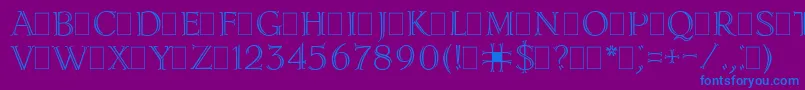 Lidiapla Font – Blue Fonts on Purple Background