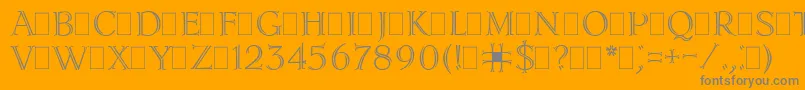 Lidiapla Font – Gray Fonts on Orange Background
