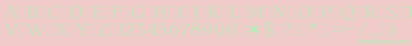 Lidiapla Font – Green Fonts on Pink Background