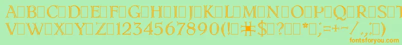 Lidiapla Font – Orange Fonts on Green Background