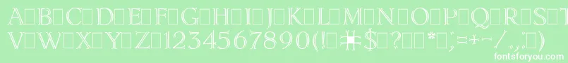 Lidiapla Font – White Fonts on Green Background