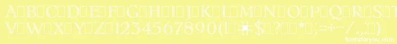 Lidiapla Font – White Fonts on Yellow Background