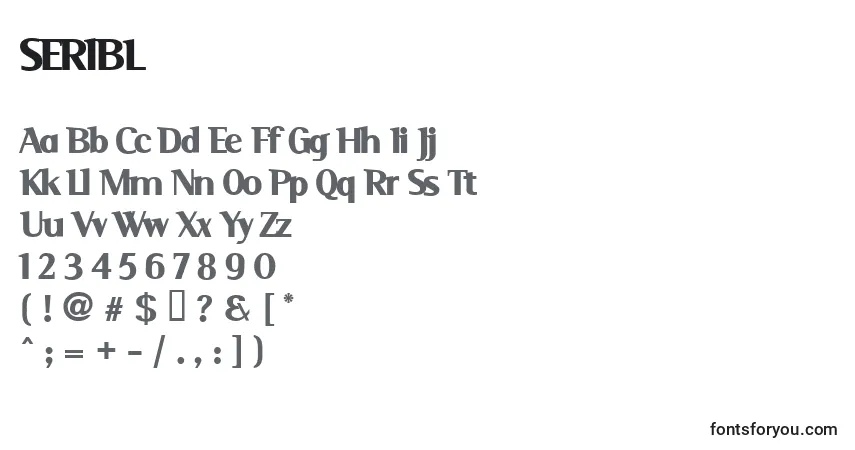 Schriftart SERIBL   (140031) – Alphabet, Zahlen, spezielle Symbole