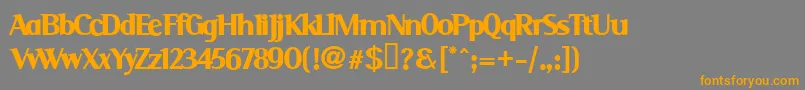 SERIBL   Font – Orange Fonts on Gray Background