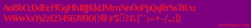 SERIBL   Font – Red Fonts on Purple Background