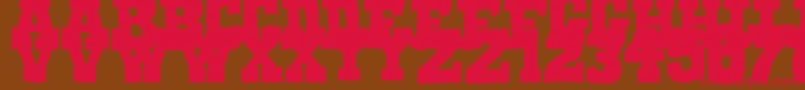 Serif of Nottingham Font – Red Fonts on Brown Background