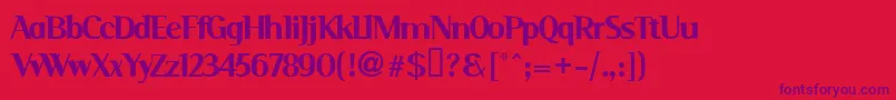 SERIM    Font – Purple Fonts on Red Background