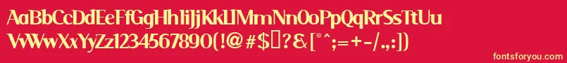 SERIM    Font – Yellow Fonts on Red Background