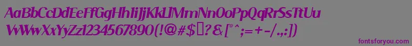 Шрифт SERIMI   – фиолетовые шрифты на сером фоне