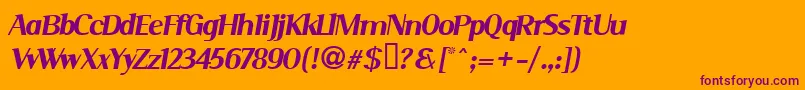 Шрифт SERIMI   – фиолетовые шрифты на оранжевом фоне