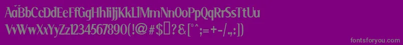 フォントSERIN    – 紫の背景に灰色の文字