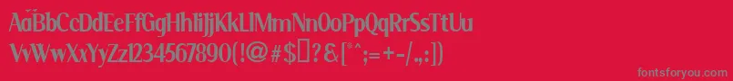フォントSERIN    – 赤い背景に灰色の文字