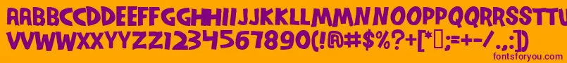 Шрифт SERIO    – фиолетовые шрифты на оранжевом фоне