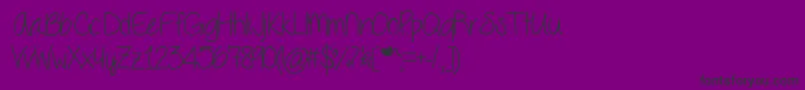 seriously-Schriftart – Schwarze Schriften auf violettem Hintergrund