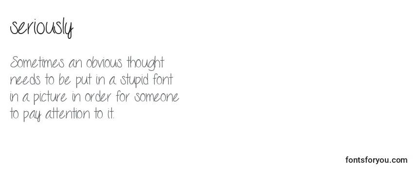 Seriously (140038) Font