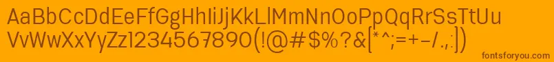 Serithai Regular-Schriftart – Braune Schriften auf orangefarbenem Hintergrund