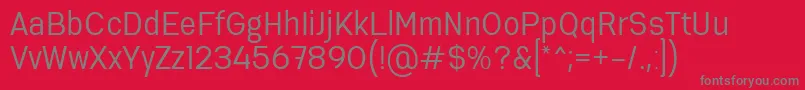 フォントSerithai Regular – 赤い背景に灰色の文字
