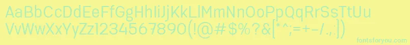 Police Serithai Regular – polices vertes sur fond jaune