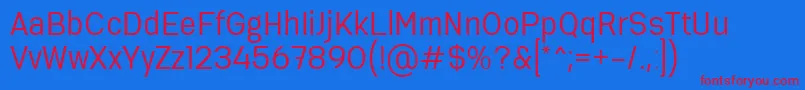 Serithai Regular-Schriftart – Rote Schriften auf blauem Hintergrund