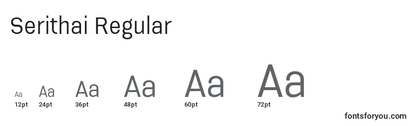 Размеры шрифта Serithai Regular