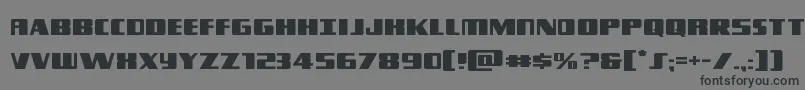 フォントTyphoonexpand – 黒い文字の灰色の背景
