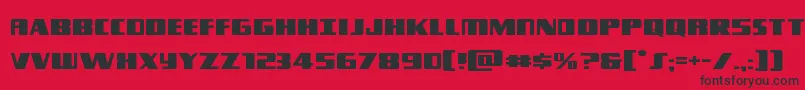 Typhoonexpand Font – Black Fonts on Red Background