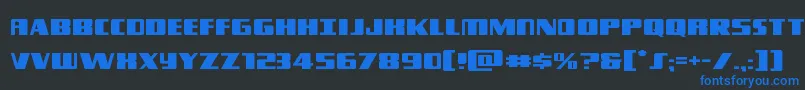 Typhoonexpand Font – Blue Fonts on Black Background