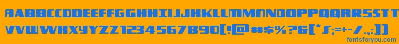 Typhoonexpand Font – Blue Fonts on Orange Background