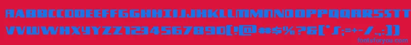 Typhoonexpand Font – Blue Fonts on Red Background