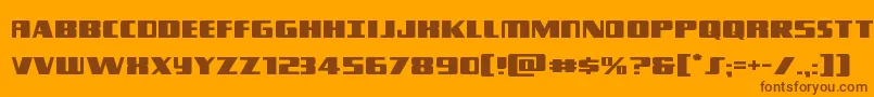 Typhoonexpand Font – Brown Fonts on Orange Background