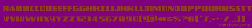 Typhoonexpand-fontti – ruskeat fontit violetilla taustalla