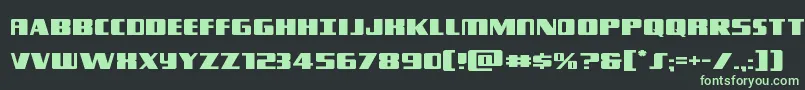 Typhoonexpand Font – Green Fonts on Black Background