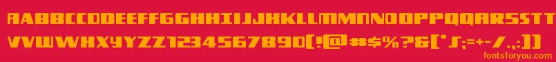 Typhoonexpand Font – Orange Fonts on Red Background